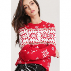 Czerwony Sweter No sweat. Czarne swetry klasyczne damskie marki other, l. Za 89,99 zł.