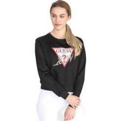 Guess Bluza Czarny. Czarne bluzy damskie Guess, m, z nadrukiem, z bawełny, bez rękawów, bez kaptura. Za 354,95 zł.