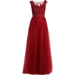 Luxuar Fashion Suknia balowa bordeaux. Czerwone sukienki damskie marki Luxuar Fashion, bez wzorów, z poliesteru, wizytowe, bez kołnierzyka, bez rękawów. Za 1089,00 zł.