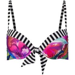 Biustonosz bikini z kolorowym wzorem. Szare biustonosze push up marki Short Stories, w kolorowe wzory, z materiału. W wyprzedaży za 108,95 zł.
