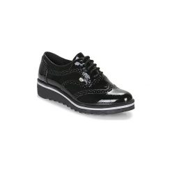 Derby LPB Shoes GARANCE. Czarne półbuty damskie marki LPB Shoes, bez wzorów, bez obcasa, bez zapięcia. Za 175,20 zł.