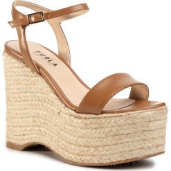 Espadryle FURLA - Easy 1061063 S YC90 YJ3 Cognac. Pomarańczowe espadryle damskie Furla, bez wzorów, ze skóry, bez obcasa, na obcasie. Za 879,00 zł.