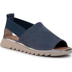 Sandały THE FLEXX - B22/18 Navy. Niebieskie klapki damskie The Flexx, bez wzorów, ze skóry, bez obcasa. W wyprzedaży za 249,00 zł.