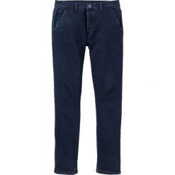 Dżinsy ze stretchem Slim Fit Straight bonprix ciemnoniebieski "stone". Niebieskie jeansy męskie bonprix, m, bez wzorów. Za 54,99 zł.