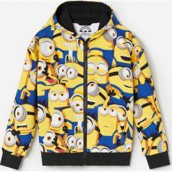 Bluza dresowa Minionki - Żółty. Żółte bluzy męskie Reserved, m, z motywem z bajki, z dresówki, bez kołnierzyka, bez rękawów, bez kaptura. Za 79,99 zł.