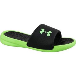 Under Armour Under Armour Playmaker Fixed Strap Slides 3000061-004 46 Czarne. Czarne kapcie męskie marki Under Armour, z syntetyku. W wyprzedaży za 99,99 zł.