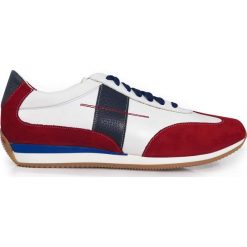 Biało-czerwono-granatowe obuwie sportowe, sneakers T140. Czerwone buty sportowe męskie Faber - Obuwie męskie, bez zapięcia. W wyprzedaży za 225,00 zł.