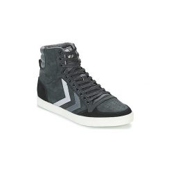 Buty Hummel SLIMMER STADIL DUO OILED HIGH. Czarne trampki męskie Hummel, bez wzorów, bez zapięcia. Za 351,20 zł.