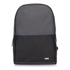 Szaro-czarny elegancki plecak miejski Solier FORRES. Szare plecaki damskie Tagless, bez wzorów, ze skóry ekologicznej, eleganckie. Za 148,71 zł.
