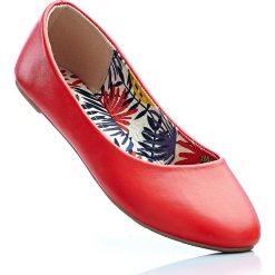 Baleriny damskie: Baleriny bonprix czerwony
