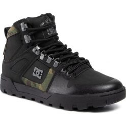 Sneakersy DC - Pure High-Top Wr Boot ADYB100006 Black/Camo. Czarne sneakersy męskie DC, na co dzień, bez wzorów, ze skóry ekologicznej, bez zapięcia. W wyprzedaży za 339,00 zł.