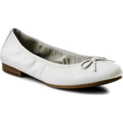 Baleriny damskie lakierowane: Baleriny TAMARIS – 1-22116-20 White Leather 117/127