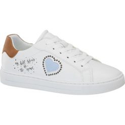 Sneakersy damskie Graceland białe. Białe sneakersy damskie marki Graceland, z materiału. Za 99,90 zł.