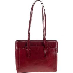 Torebki klasyczne damskie: Skórzana torebka „Olbia” w kolorze czerwonym – 42 x 29 x 17 cm