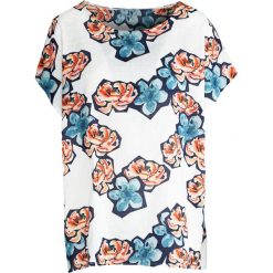 T-shirty damskie: Biało-Pomarańczowy T-shirt Wreath