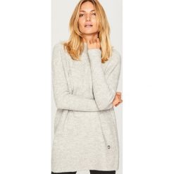 Długi sweter - Jasny szar. Szare swetry klasyczne damskie marki Reserved, l. Za 79,99 zł.
