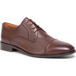 Półbuty GINO ROSSI - MPV425-RUDI-01 Brown. Pomarańczowe buty wizytowe męskie Gino Rossi, bez wzorów, ze skóry, eleganckie, bez zapięcia. W wyprzedaży za 269,00 zł.