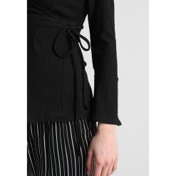 Bluzki damskie: Topshop Maternity WRAP FLUTE Bluzka z długim rękawem black