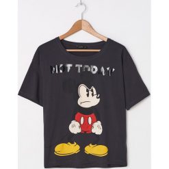 Koszulka z nadrukiem Mickey Mouse - Czarny. Czarne koszulki damskie House, s, z nadrukiem, bez kołnierzyka, bez rękawów. Za 39,99 zł.