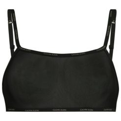 Biustonosz top Calvin Klein Underwear 000QF1840E. Czarne topy damskie Calvin Klein Underwear, m, bez wzorów, bez kołnierzyka. Za 149,00 zł.