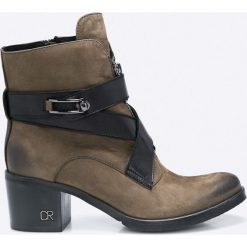 Carinii - Botki. Szare buty zimowe damskie marki Carinii, z materiału. W wyprzedaży za 299,90 zł.