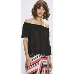 Answear - Top Stripes Vibes. Czarne topy damskie marki ANSWEAR, s, z wiskozy. W wyprzedaży za 49,90 zł.