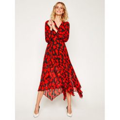 Sukienka codzienna The Kooples Abstract Roses FROB20034K. Czarne sukienki damskie The Kooples, na co dzień, bez wzorów, z poliesteru, bez kołnierzyka, bez rękawów, proste. W wyprzedaży za 999,00 zł.