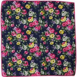 Elegancka, Męska Poszetka - ALTIES - Motyw Kwiatowy POSZALTTANIA0172. Poszetki męskie Alties, bez wzorów, z materiału, eleganckie. Za 16,90 zł.