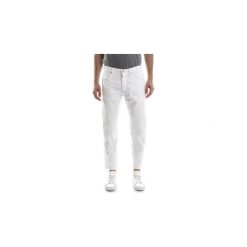 Jeansy slim fit Jack Jones 12106599 FRANK. Białe jeansy męskie Jack & Jones, m, bez wzorów. Za 184,12 zł.