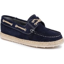 Espadryle QUAZI - QZ-10-04-000647 607. Niebieskie espadryle damskie QUAZI, bez wzorów, ze skóry, bez obcasa, na płaskiej podeszwie. Za 279,00 zł.