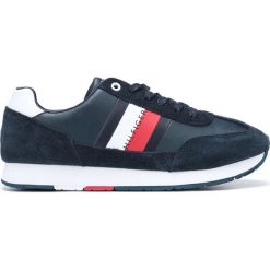 Tommy Hilfiger Tenisówki Niebieski. Niebieskie trampki męskie TOMMY HILFIGER, bez wzorów, ze skóry, bez zapięcia. Za 426,95 zł.