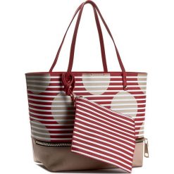 Torebka PATRIZIA PEPE - 2V6353/A2NC-F3L0 Red/Rose Dot&Stripes. Czerwone torebki klasyczne damskie Patrizia Pepe, bez wzorów, ze skóry ekologicznej, klasyczne, duże, bez dodatków. W wyprzedaży za 359,00 zł.