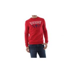 Bluzy Guess M91Q08 K6ZS0 DERREN FLEECE SWEAT m__czyzna RED. Czerwone bluzy męskie Guess, m, z aplikacjami, bez kołnierzyka, bez rękawów, bez kaptura. Za 248,52 zł.