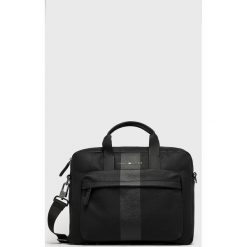 Tommy Hilfiger - Torba na laptopa. Szare torby na laptopa marki TOMMY HILFIGER, w paski, z materiału. Za 579,90 zł.