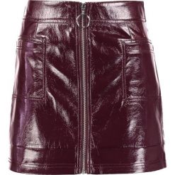 Minispódniczki: Topshop CRACKED ZIP Spódnica trapezowa burgundy