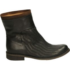 Botki damskie na zamek: Botki - A215 BLAC-TAN