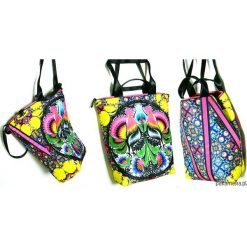 1280 art MIMA bag UNI & Szymon Kurpiewski print. Szare torebki klasyczne damskie marki Pakamera, w paski, biznesowe, przez ramię, bez dodatków. Za 399,00 zł.