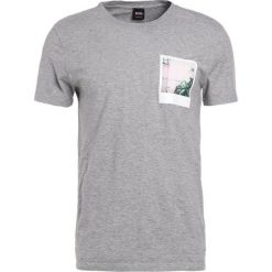 BOSS Orange TARJO Tshirt z nadrukiem grey melange. Szare koszulki polo męskie BOSS Orange, xxl, z nadrukiem, z bawełny. Za 289,00 zł.
