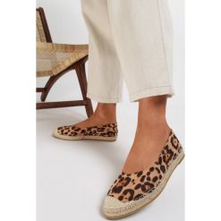 Panterkowe Espadryle Aqianna. Espadryle damskie Renee, bez wzorów, bez obcasa. W wyprzedaży za 89,99 zł.