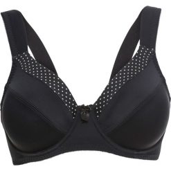 Biustonosz minimizer na fiszbinach bonprix czarno-cielisty. Czarne biustonosze bonprix, z aplikacjami. Za 54,99 zł.