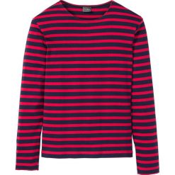 Shirt z długim rękawem Regular Fit bonprix ciemnoniebiesko-czerwony w paski. Niebieskie koszulki męskie bonprix, s, w paski, z okrągłym kołnierzem, z długim rękawem, długie. Za 54,99 zł.
