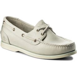 Mokasyny TIMBERLAND - Classic Boat Unline A1NAX Blue. Szare mokasyny damskie Timberland, na co dzień, bez wzorów, ze skóry, bez obcasa, na płaskiej podeszwie, bez zapięcia. W wyprzedaży za 359,00 zł.