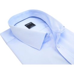 Błękitna koszula z krótkim rękawem Kastor K71. Niebieskie koszule męskie m, z bawełny, klasyczne. Za 148,50 zł.