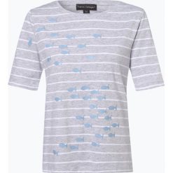 Franco Callegari - T-shirt damski, szary. Szare t-shirty damskie Franco Callegari, w paski, bez kołnierzyka. Za 49,95 zł.