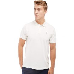 Koszulka polo w kolorze białym. Białe koszulki męskie Polo Club Men, xl, z haftami, z bawełny, bez rękawów. W wyprzedaży za 99,95 zł.
