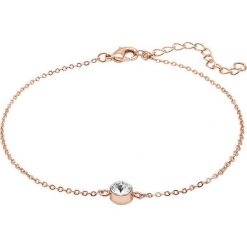 Bransoletki damskie: Pozłacana bransoletka z kryształem Swarovski na kostkę