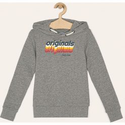 Jack & Jones - Bluza dziecięca 128-176 cm. Żółte bluzy chłopięce Jack & Jones, z nadrukiem, z bawełny, bez rękawów, z kapturem. Za 119,90 zł.