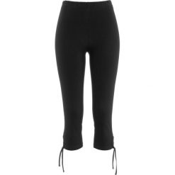 Legginsy rybaczki bonprix czarny. Czarne legginsy damskie bonprix, bez wzorów. Za 49,99 zł.