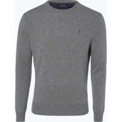 Polo Ralph Lauren - Męski sweter z wełny merino, szary. Szare swetry klasyczne męskie marki Polo Ralph Lauren, l, z haftami, z dzianiny, z klasycznym kołnierzykiem. Za 699,95 zł.