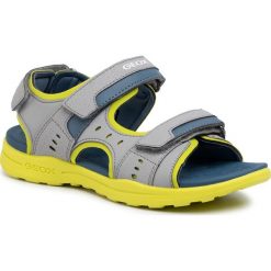 Sandały GEOX - J Vaniett B. A J025XA 0CE15 C0666 D Grey/Lime. Szare sandały chłopięce Geox, ze skóry ekologicznej, bez zapięcia. Za 219,00 zł.
